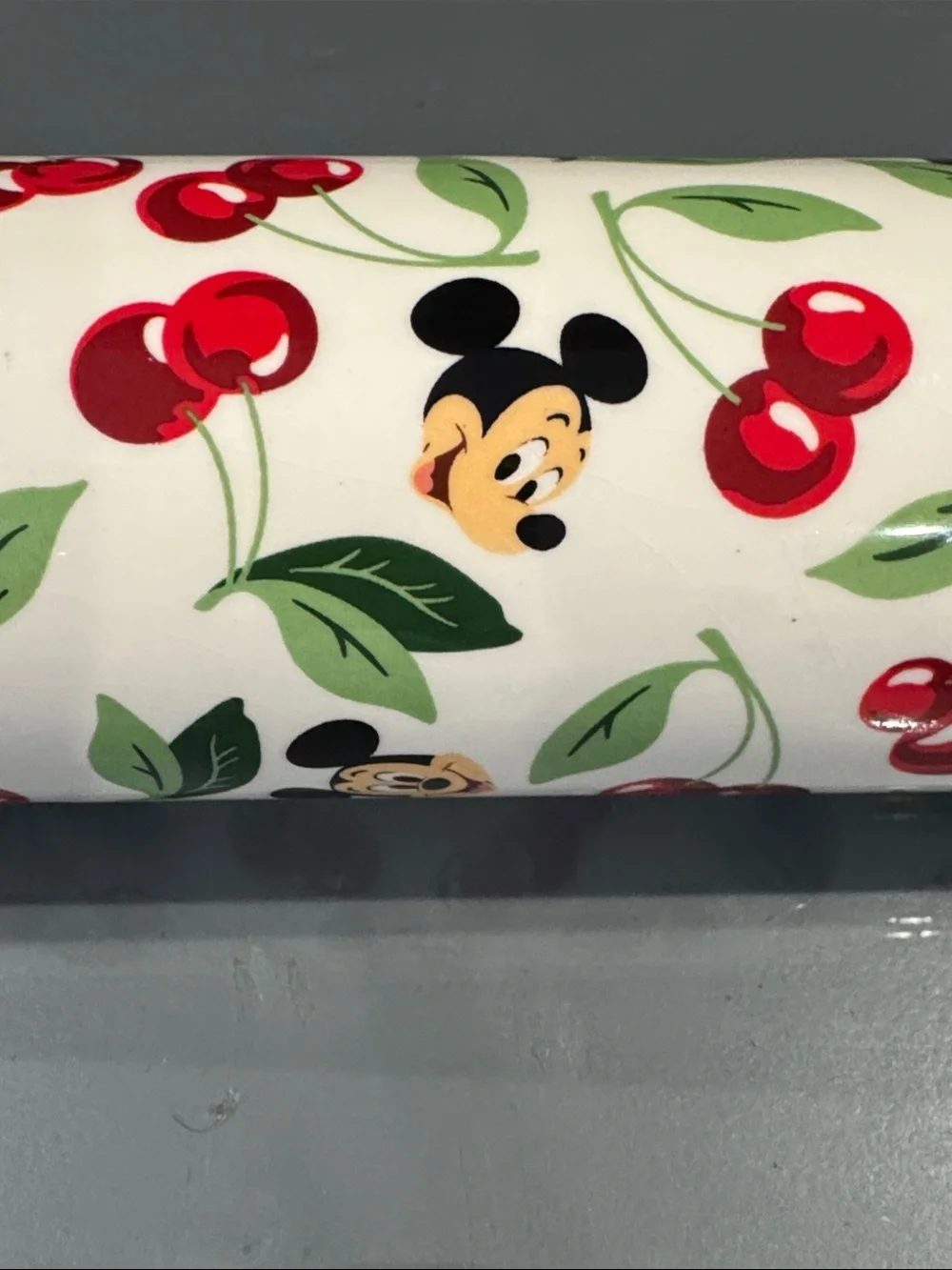 Disney Ceramic Rolling Pin Mickey Cherry Art